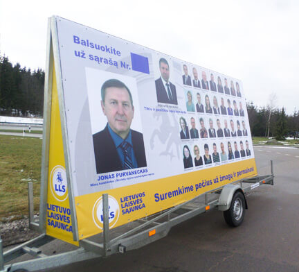 Reklaminės priekabos nuoma